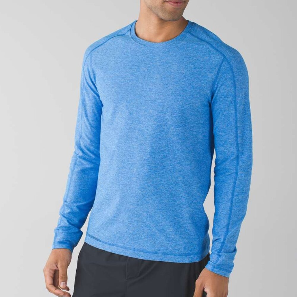 BNWOT Lululemon Surge Warm Crew Silver - Heathered Lakeside Blue